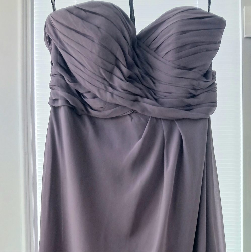 Elegant Purple Strapless Dress